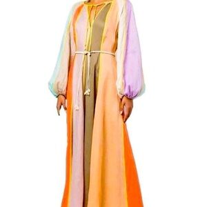 Zimmermann Lola Panelled Linen Maxi Dress